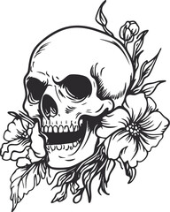 Obraz premium skull vector illustration