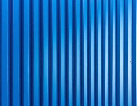 Blue corrugated metal panels