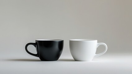 Simple Elegance A Black and White Coffee Cup Still Life Photography