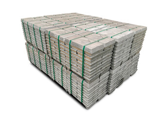 Dicut Zinc aluminium alloy material on white background
