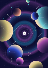 Elegant universe-inspired template with subtle space elements. Perfect for modern presentation visuals.