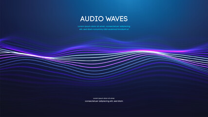 Wave sound abstract background music radio digital audio equalizer ai. Frequency vector voice beat effect technology light design pulse. Neon waveform microphone spectrum energy motion soundwave eq