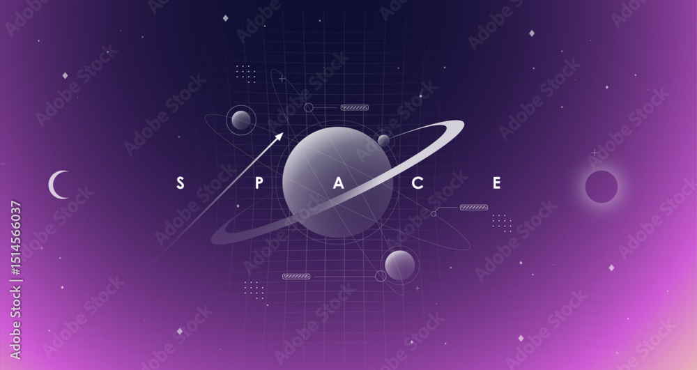 Canvas Prints sophisticated space background tailored for brochures and presentations, embracing a clean color pal