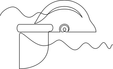 one line art Helmet Face Shield vector illustration. line art, one continuous line, simple, hand drawn and sketch style. for icons, symbols, signs or logos. PNG
