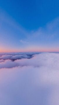 Dark blue and pink sky before sunset - 360 loop video