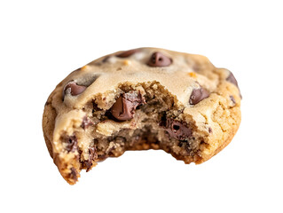 Delicious chocolate chip cookies, muffins, and cake, sweet homemade bakery desserts isolated on white