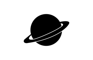 Planet Icon Vector – Space, Astronomy Symbol, Flat Design Illustration