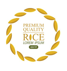 Rice grains. Vector illustration.