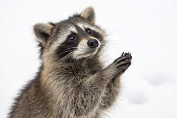 Obraz premium a curious young raccoon