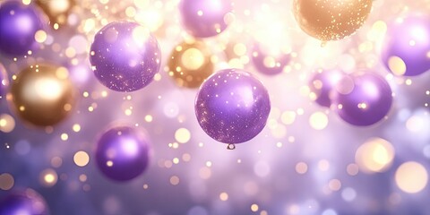disco balls in purple and gold lighting
