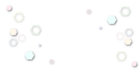 Abstract colorful hexagon technology geometric pattern concept white background. Use for template, wallpaper, website vector illustration.