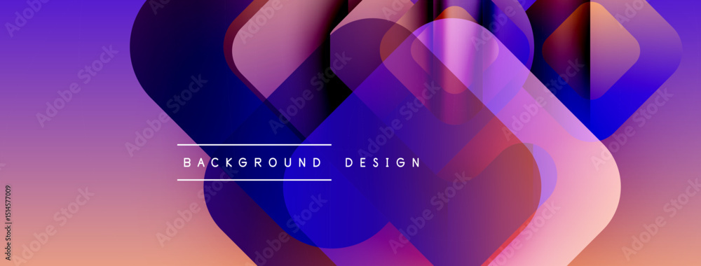 Aufkleber Abstract fluid shapes, vibrant colors blend. Gradient transitions create dynamic visual effect. Modern design elements present smooth composition.