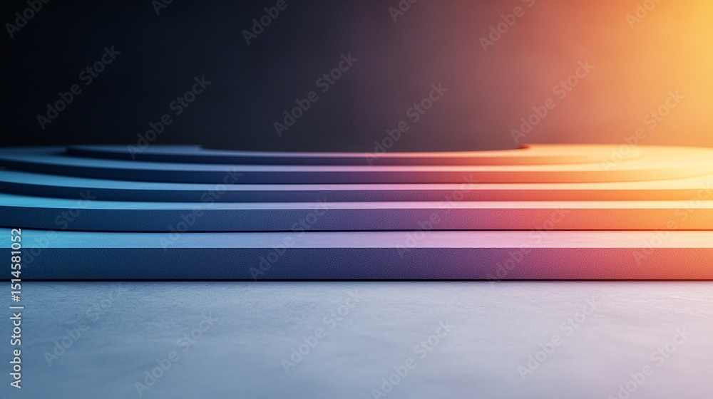 Poster abstract wave pattern grid in offset perspective