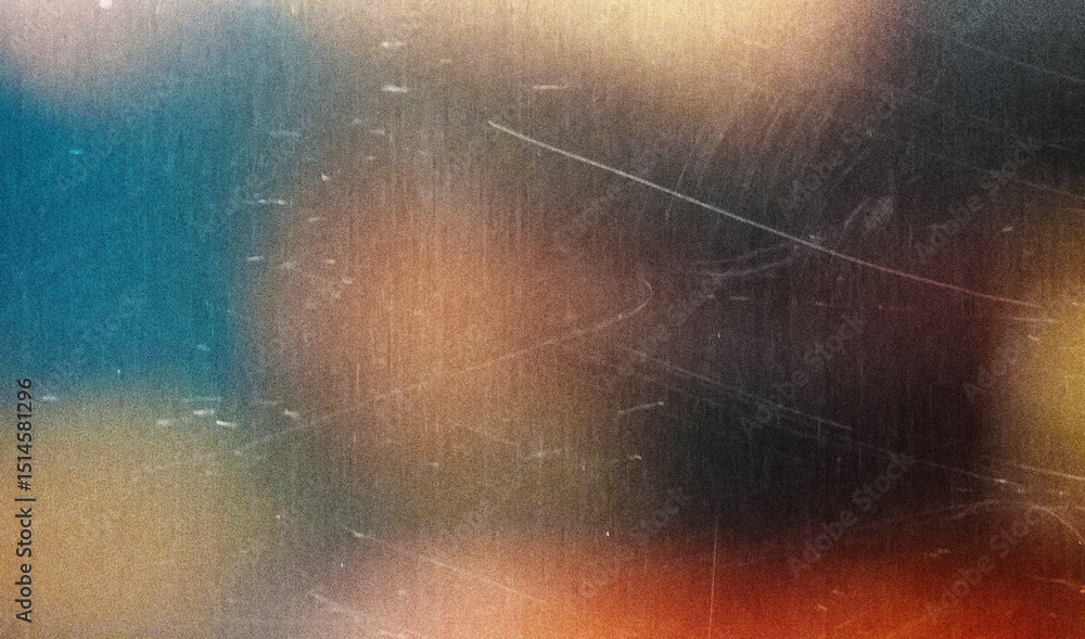 Poster abstract grunge scratched texture with grain and light leak effect to simulate old damaged camera fi