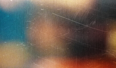 Abstract grunge scratched texture with grain and light leak effect to simulate old damaged camera...