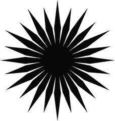 Silhouette of Firework Burst with Starburst Pattern – Clean Radial Vector Design