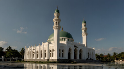 Grand Islamic Center Mosque in Mataram, Lombok Island, Indonesia,generative.ai
