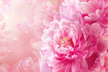 Beautiful pink peony background in vintage style. Neural network ai generated