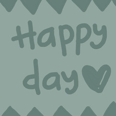 handwrite happy day illustration
