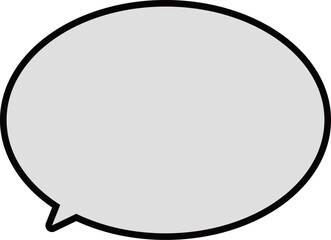 シンプルで使いやすいグレーのふきだし。