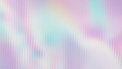 Ribbed background glass with hologram gradient blue color and rainbow effect. Abstract foil light with iridescent pink metal silver line and wall. Holographic texture with diamond purple chrome glow