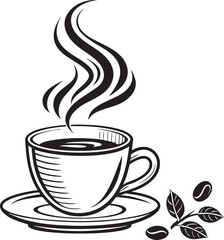 cup of coffee icon vector.