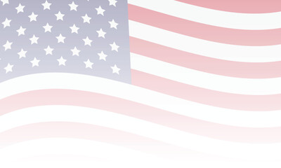 American Flag Background. Independence Day in Soft Gradient.