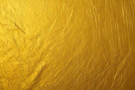 Abstract golden fabric texture with folds and subtle lines and detailed creases, gold, golden, yellow, fabric, texture, background, abstract, crumpled, wrinkled, folds, cloth, shiny, luxurious, surfac