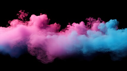 Colorful ink clouds against a black background.