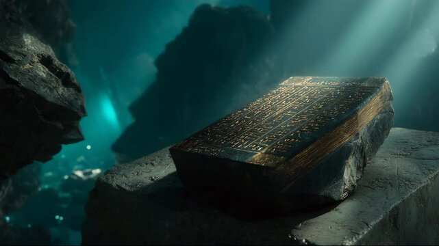 Engraved stone slab bears ancient sumerian inscriptions of unknown origin. Sumerian glyphs reveal fragments of lost language and culture. Sumerian wisdom speaks from depths of history.