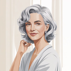 portrait of a woman, women's haircut