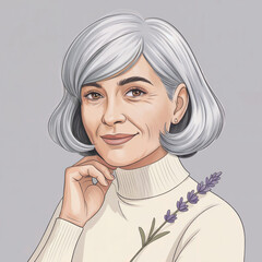 portrait of a woman, women's haircut