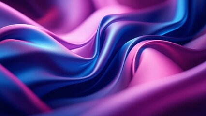 Obraz premium Abstract Swirling Silk Fabric Texture Vibrant Purple, Pink, and Blue Hues