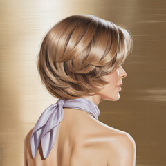 woman with women's haircut