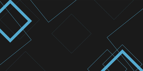 abstract minimal black background with blue geometric shape