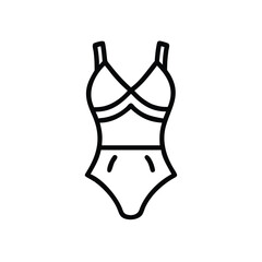 Swimsuit line art vector 
