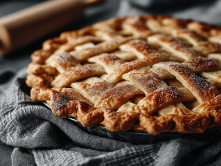 An empty pie plate, showcasing its beautiful design