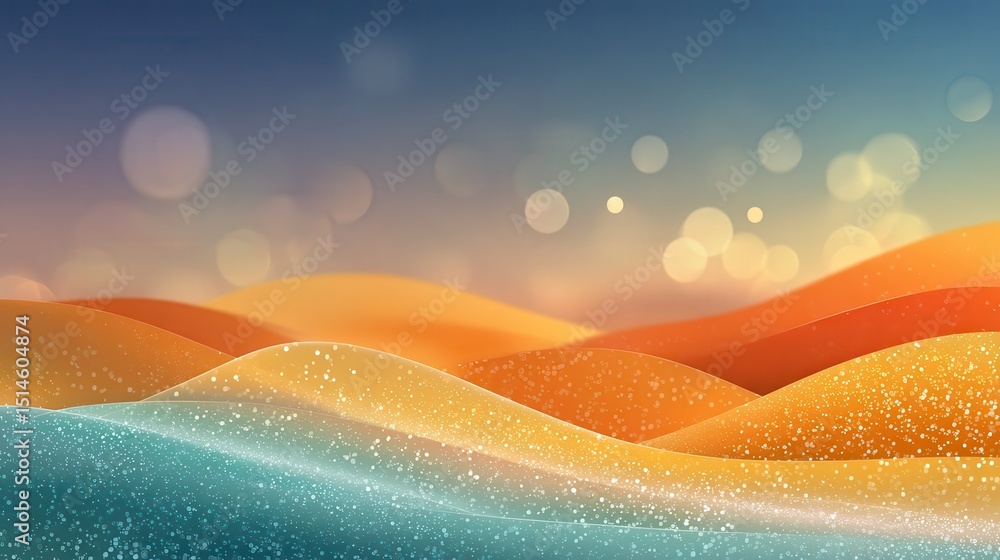 Aufkleber abstract summer background with gradient colors and bokeh lights. vector illustration of a blurred b