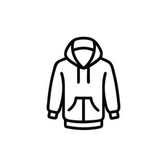 Hoodie line art vector 