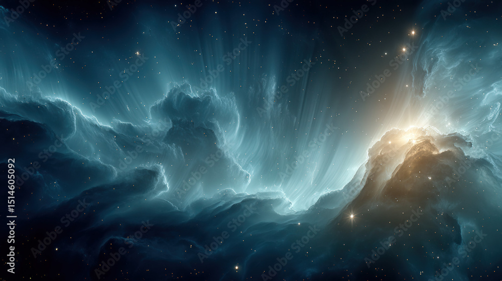 Canvas Prints celestial background: astronaut helmet filled with aurora borealis