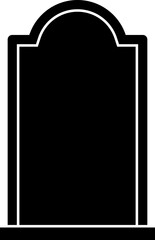 Tombstone black silhouette vector Isolated.
Simple shape tombstone outline design.
Transparent background, SVG file.