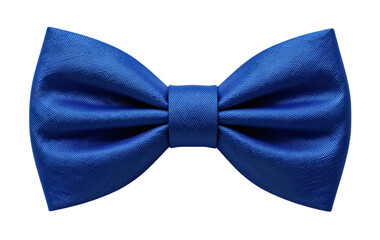 Blue bow tie isolated on transparent background, Formal men's accessory
