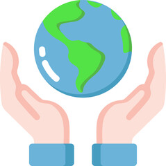 Save Earth Flat Icon
