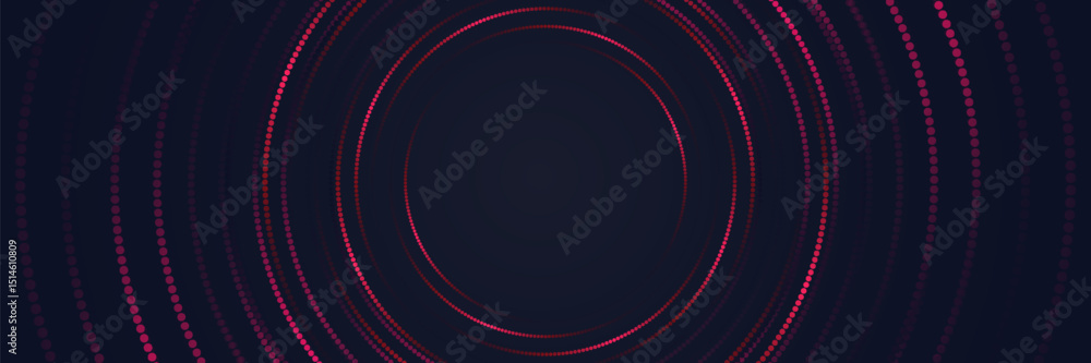 Poster futuristic abstract background. glowing circle line design. modern shiny red geometric lines pattern