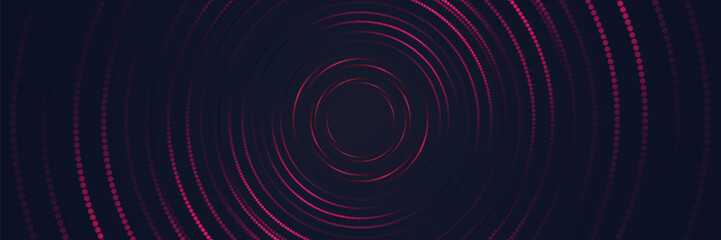 Obraz premium Futuristic abstract background. Glowing circle line design. Modern shiny red geometric lines pattern. Future technology concept. Suitable for posters, banners, covers, presentations. Eps10