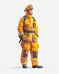 Brave Firefighter A Powerful Illustration of Courage and Service