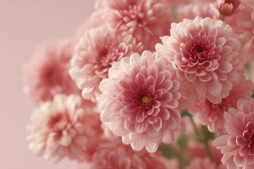 Fototapeta premium closeup of blooming asters emphasizing their intricate textures and details