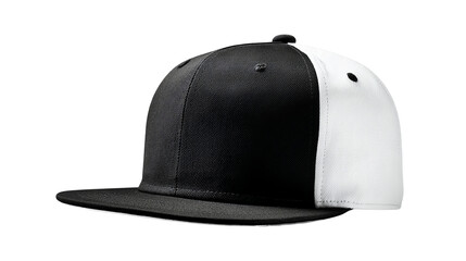 Fototapeta premium isolate transparent. Stylish black and white cap for casual wear. PNG Die-cut