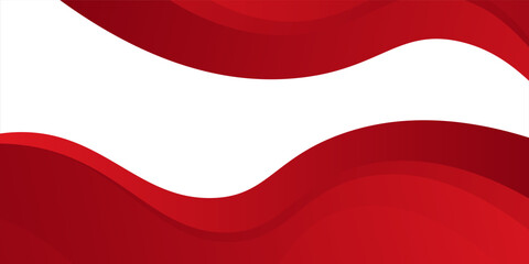 Abstract business banner background with red modern curve. Vector illustration
