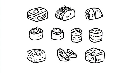 Cartoon sushi illustration